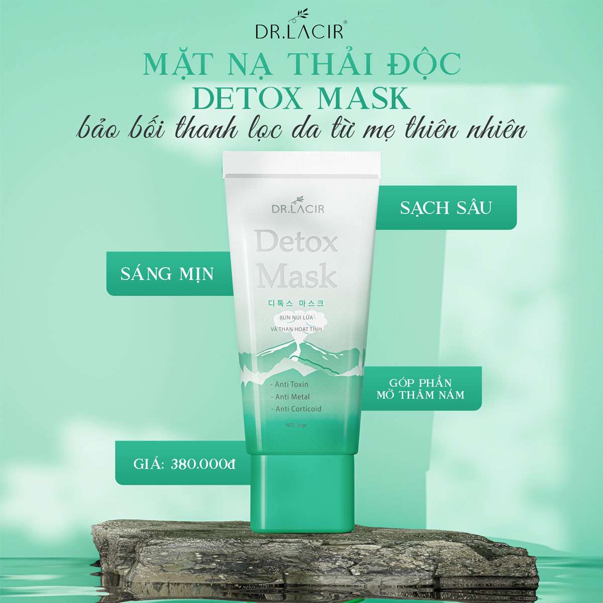 Detox Mask mặt nạ thải độc Dr Lacir 35gr
