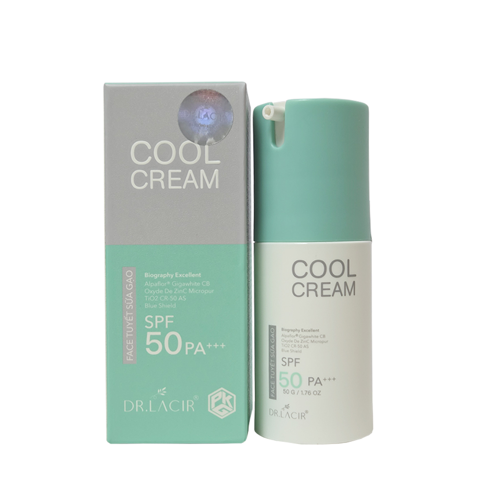 Kem chống nắng Cool Cream Face tuyết sữa gạo Dr Lacir