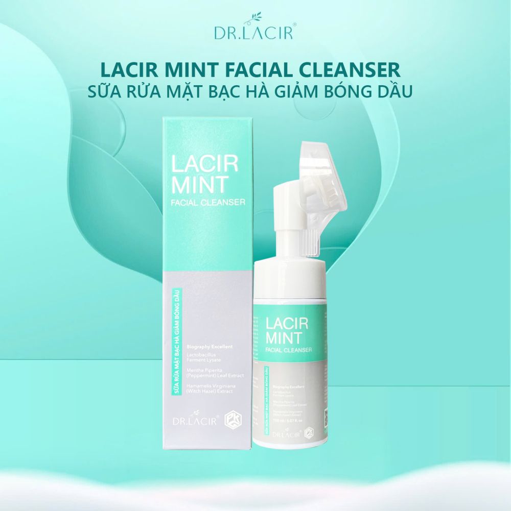 Lacir Mint Facial Cleanser Sữa Rửa Mặt Dr Lacir Chiết Xuất Phỉ Giảm Bóng Dầu